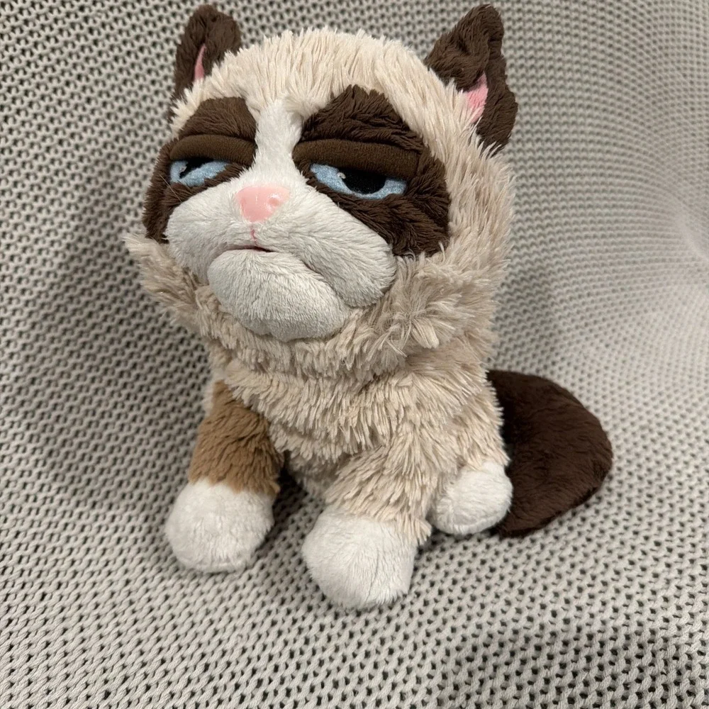 Hashtag Grumpy Cat Hand Puppet Tan Brown 11
